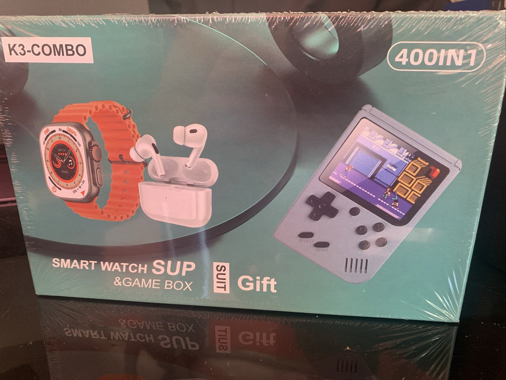 K3-COMBO Smart Watch SUP & Game Box – 400 in 1 – Gift Set0