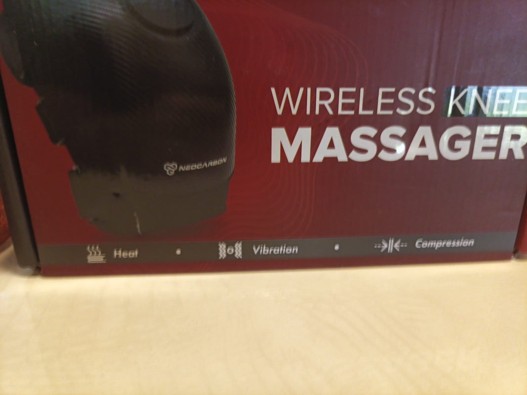 Neocarbon Wireless Heat, Vibration And Compression Knee Massager - Gray Black1