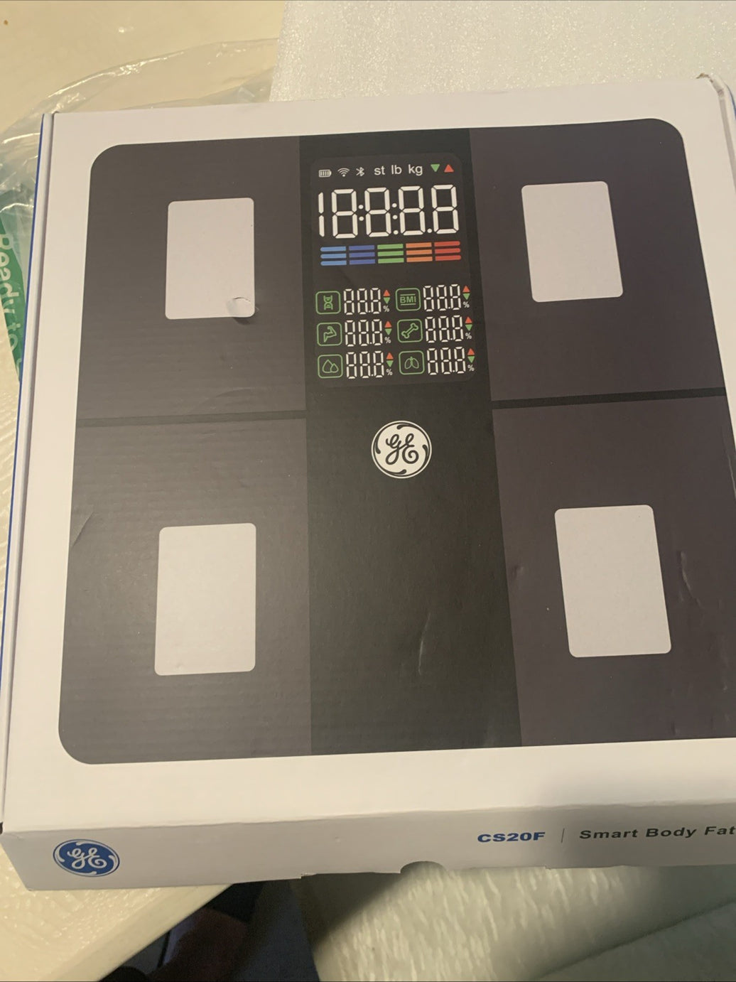 GE Cs20f Smart Body Fat Scale Up To 397 Lbs w/ Quick Start Guide New 0