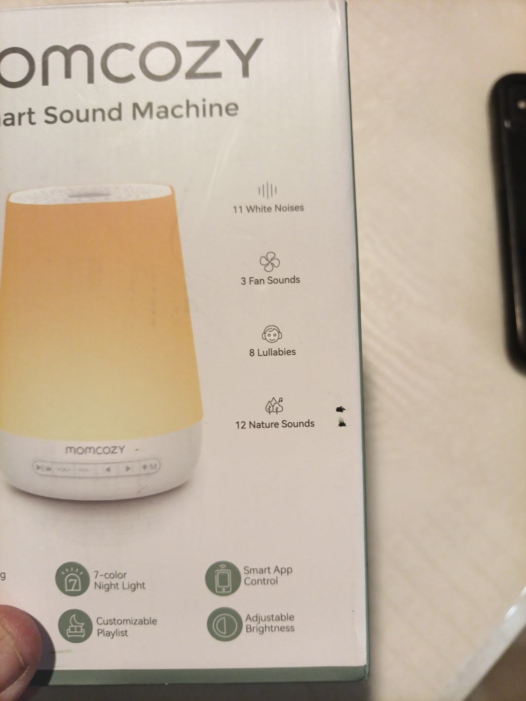Momcozy Noise Machine for Baby Sleeping with Night Light - White1