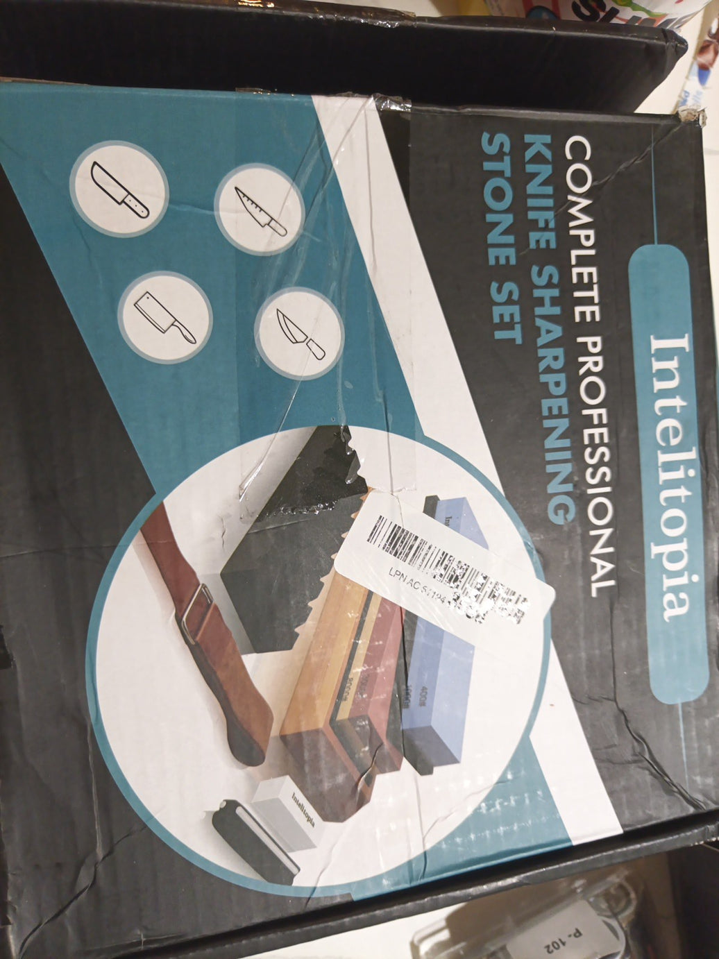 Complete Knife Sharpening Stone Set – Dual Grit Whetstone 400/1000 3000/8000 0
