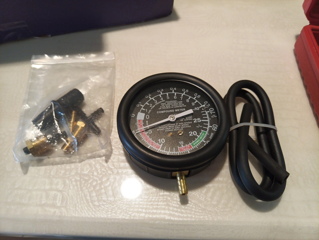 9Pcs/Set Car Vacuum and Fuel Pump Tester Gauge Kit Leak Pressure Diagnostics0