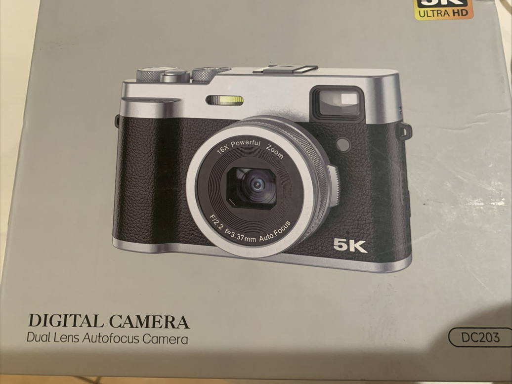 Shenzhen Sonida DC203 Digital Camera w/ Batteries & Box-5k Ultra HD0