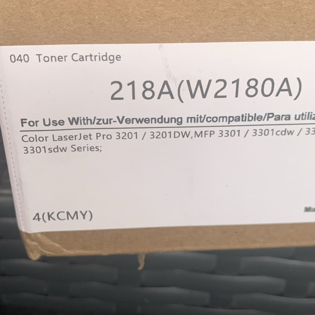 4PK 218A Toner Cartridge With Chip Compatible for HP Color Pro 3201 Pro MFP 33011