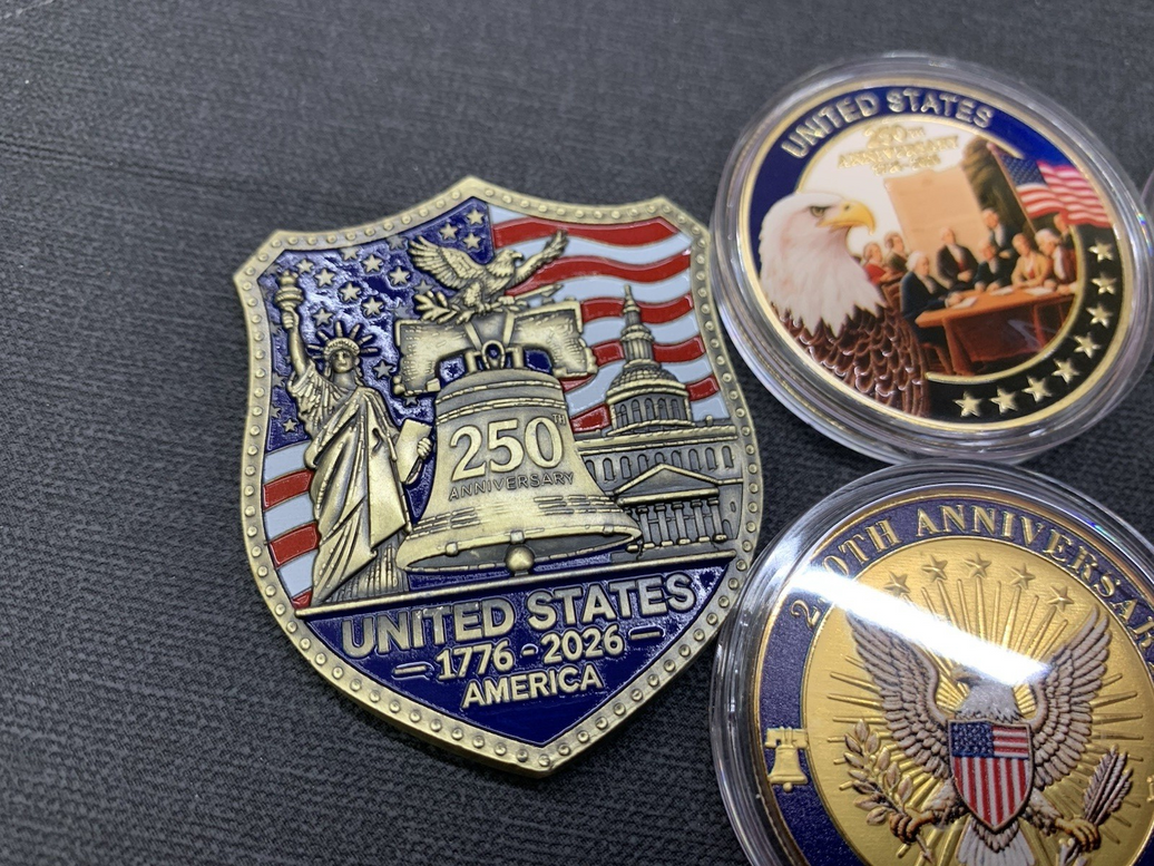 Set Of 7 Different America 250th Anniversary Commemorative Challenge Coin $ave!!0