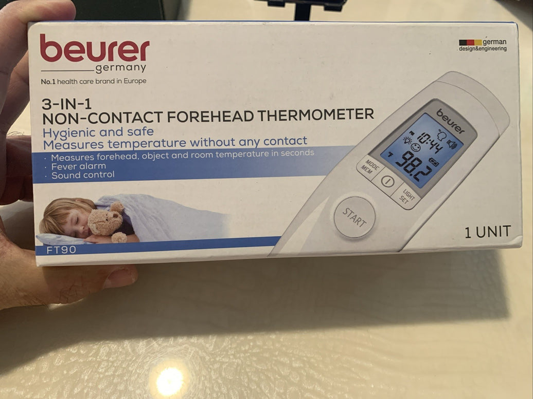 Beurer Bluetooth Non-Contact Thermometer, Forehead, Object, Room Temperature,...0