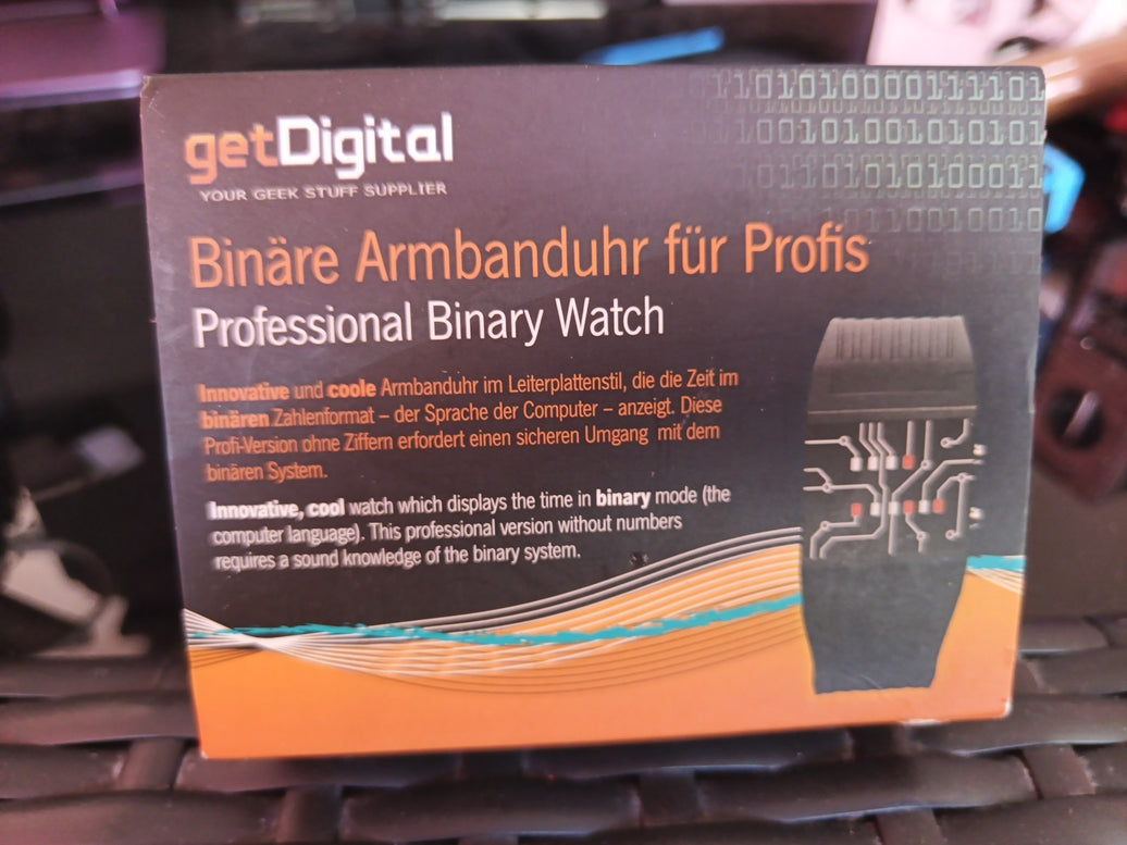 Getdigital Binary Wrist Watch for Professionals with LED Lights Gift for Geeks0