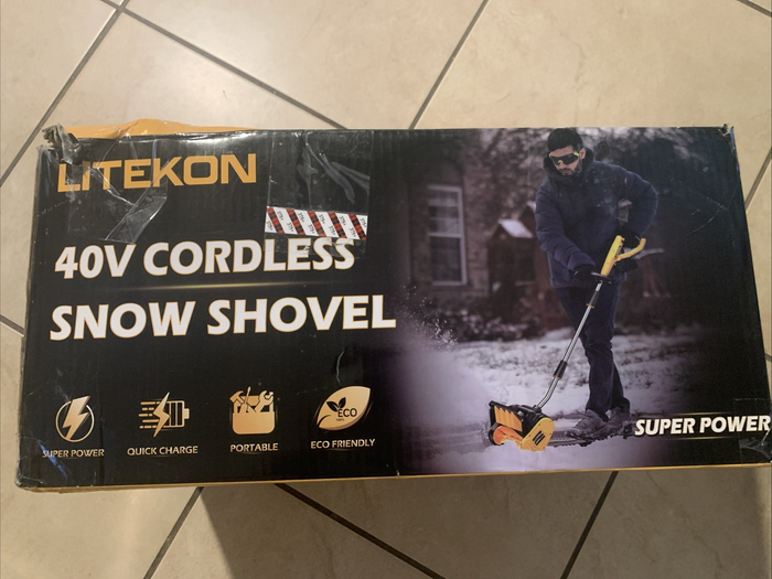 Litekon 40V Brushless Cordless Snow Shovel 13" 2x4Ah Yellow0