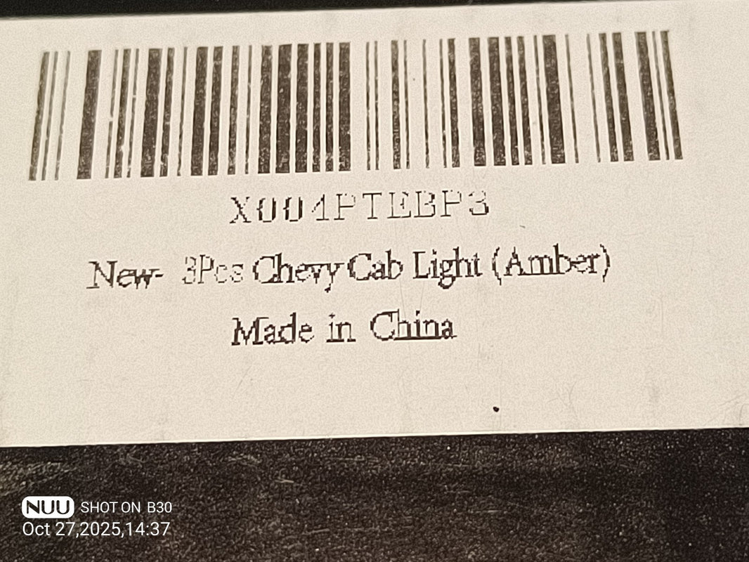 Pick Up Roof Warning Light for Chevy Cab - Amber - Waterproof IP681