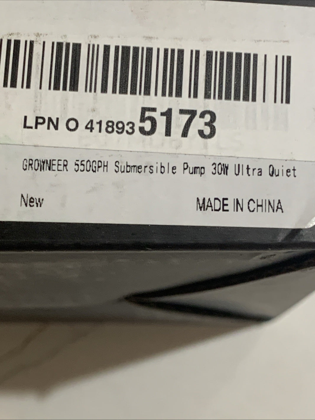 GROWNEER 550GPH Submersible Pump 30W Ultra Quiet - Black - Open Box1