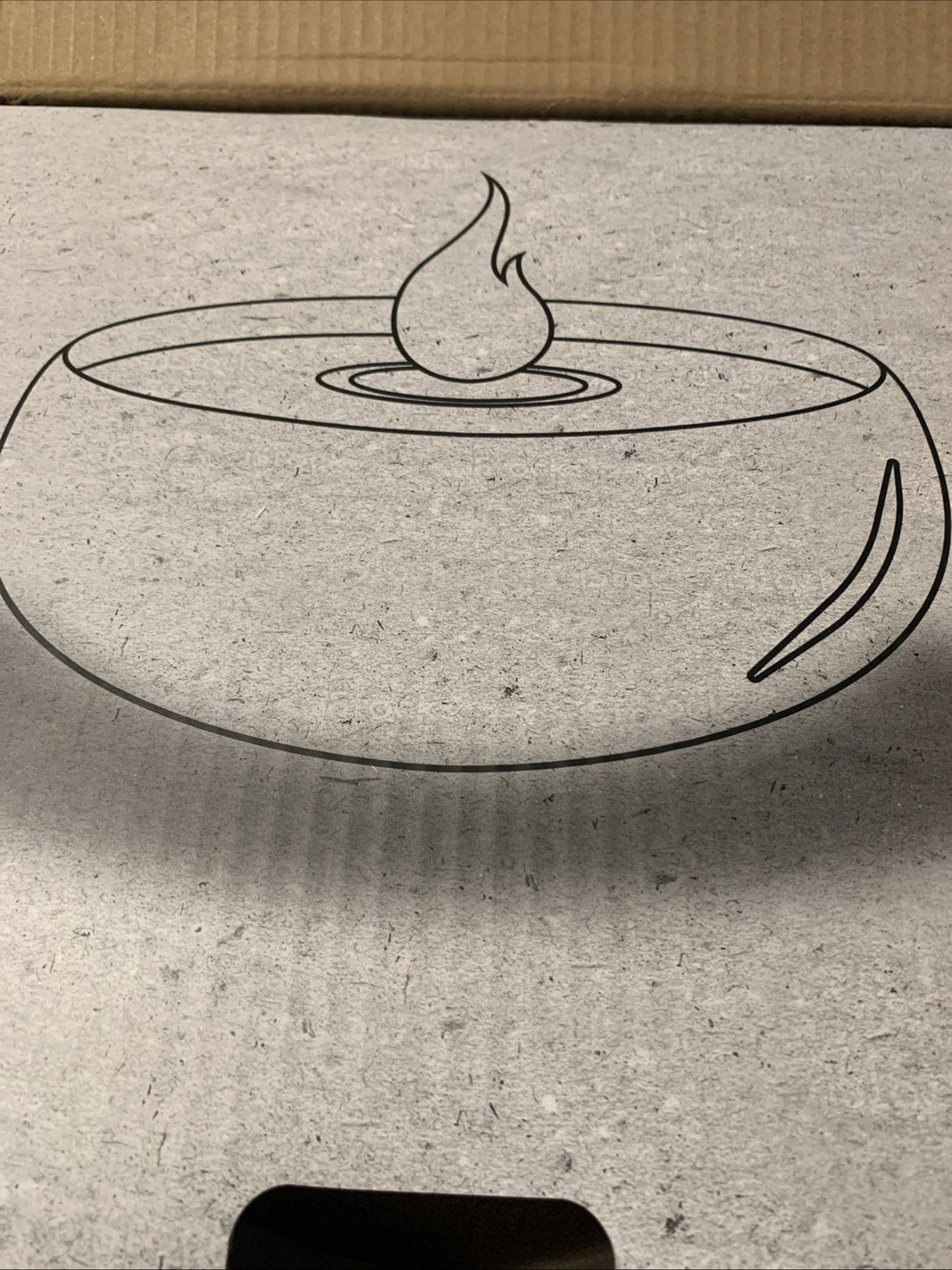 Threshold 10.6” x 5” Outdoor Gas Tabletop Fire Pit Hammered Stone1