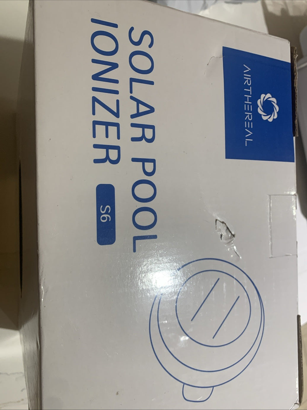 Round Solar Pool Ionizer Water Purifier up to 35,000 Gal Airthereal S6 0