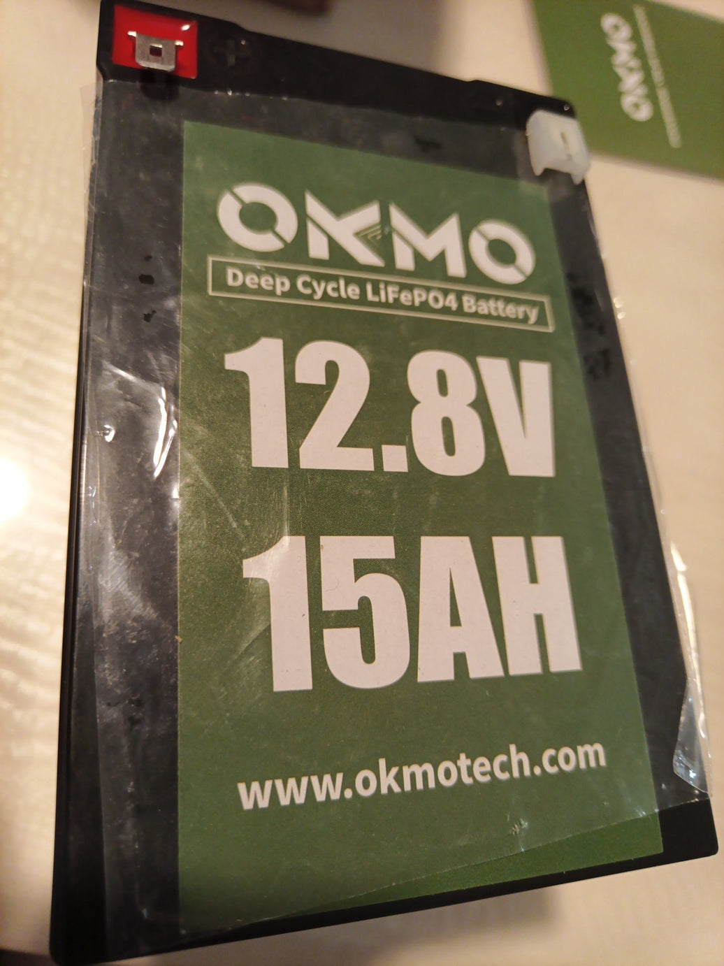 B3- OKMO 12V 15Ah LiFePO4 Lithium Battery 12.8V0