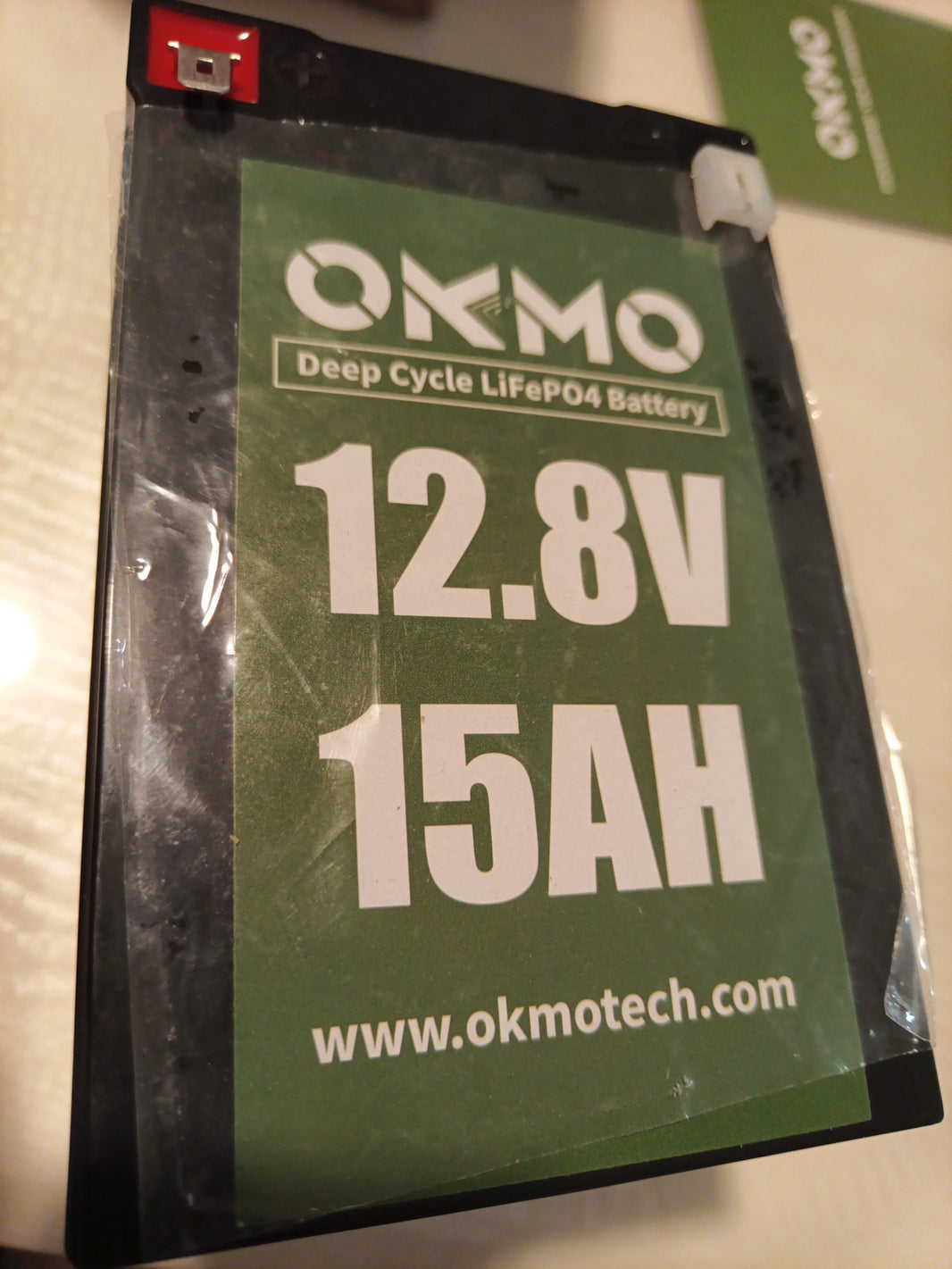 B3- OKMO 12V 15Ah LiFePO4 Lithium Battery 12.8V0