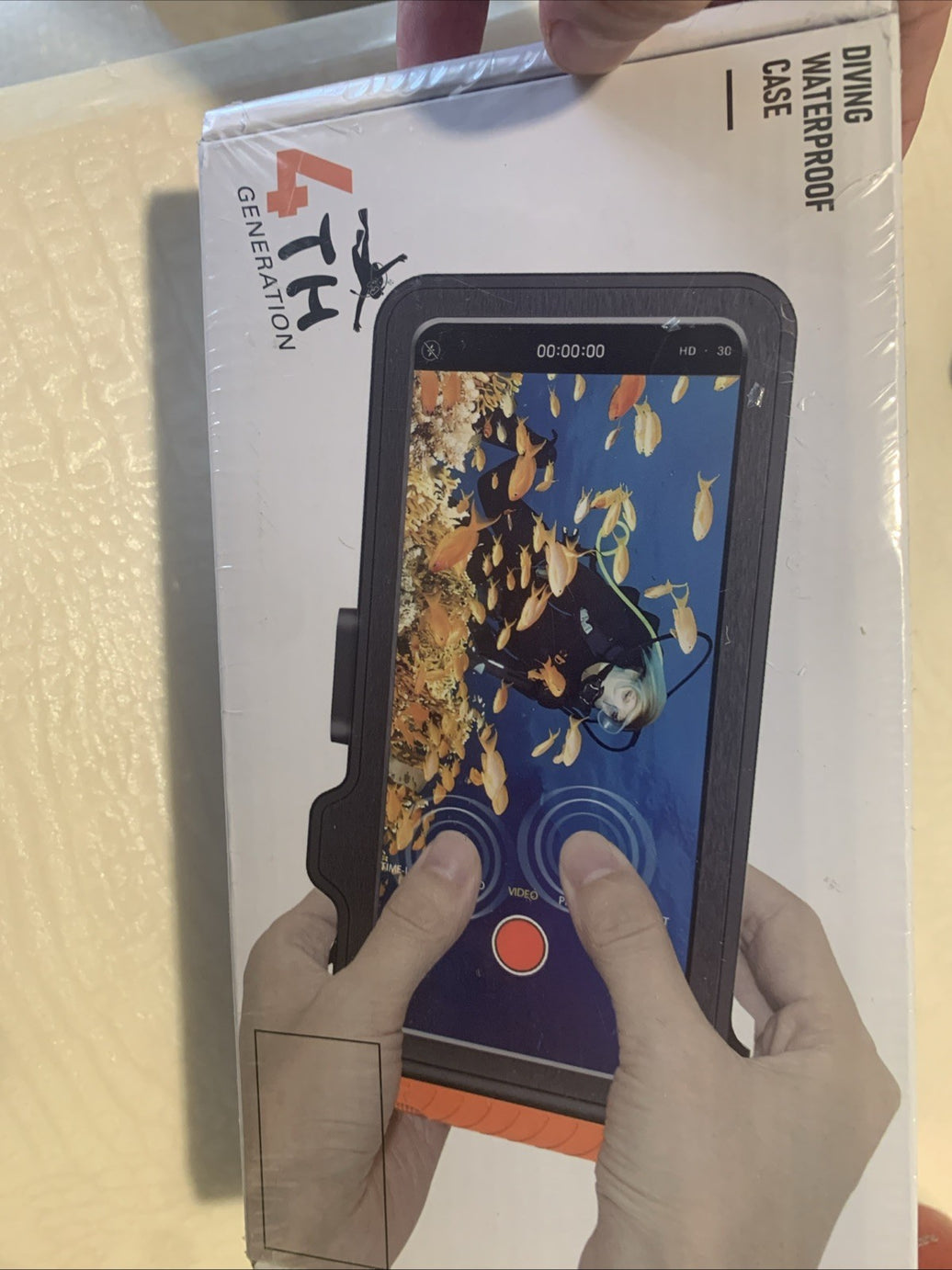 NEW 4th Gen Diving Waterproof Case Professional, Blue Aqua Underwater Phone Case0