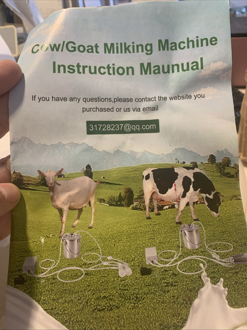 Electric Cow Goat Milking Machine 3L Stainless Steel, New Open Box Tested0