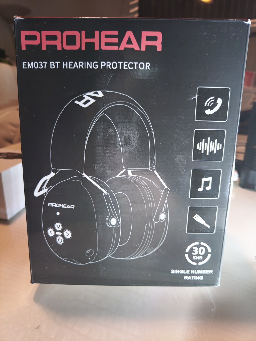 Prohear EM037 BT Hearing Protector Headphones Bluetooth 25NRR Noise Cancelling0