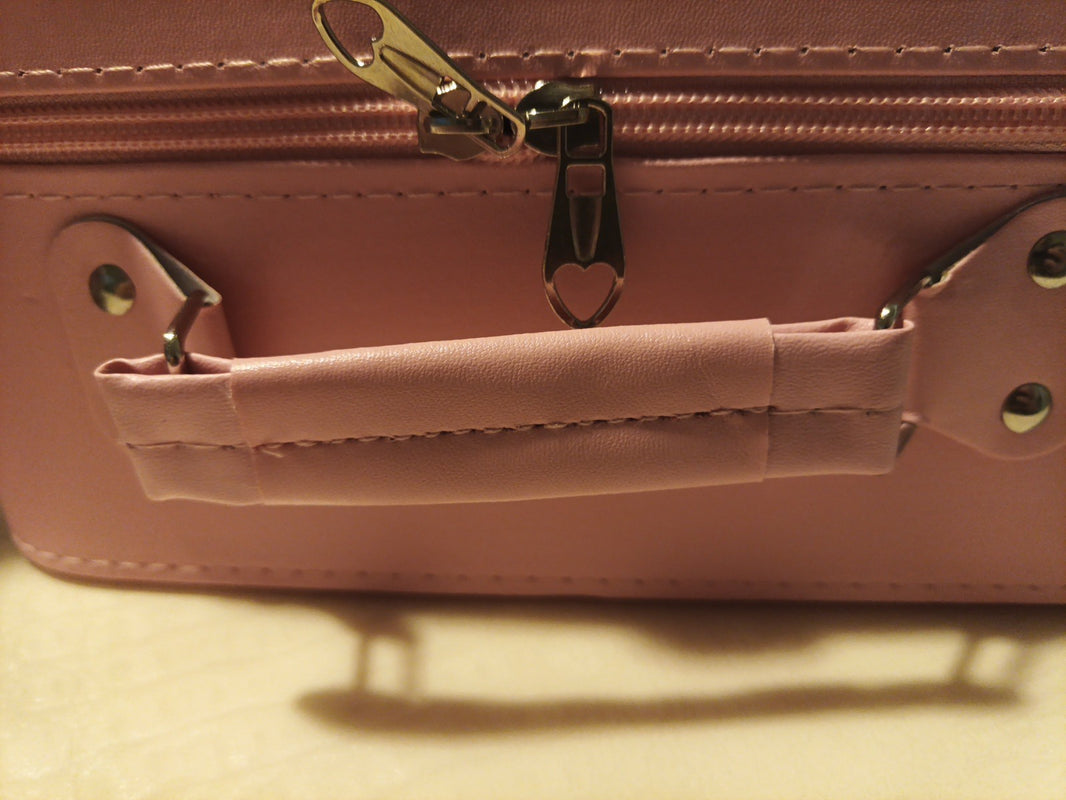 Great Quility Labubu Makeup Case W/Mirror Pink1