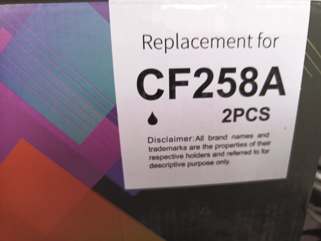 CF258A Black Toner Cartridge 2-Pack Compatible for HP M404 M428 M406 M4301