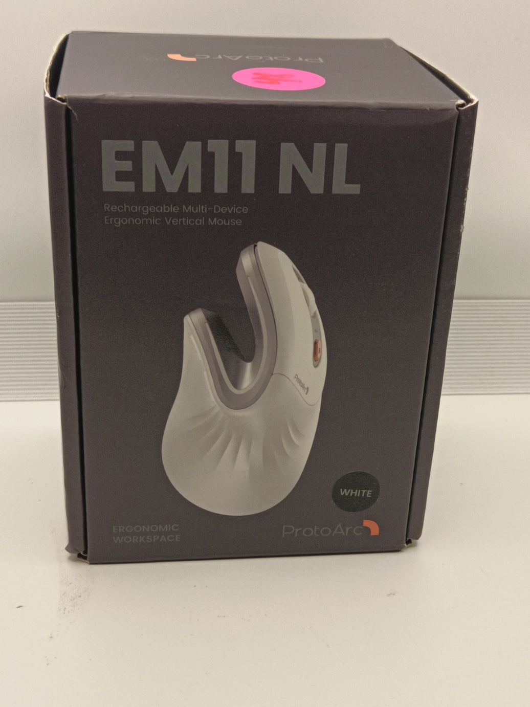 ProtoArc Ergonomic Computer Mouse, EM11 NL Bluetooth Rechargeable Wireless White0