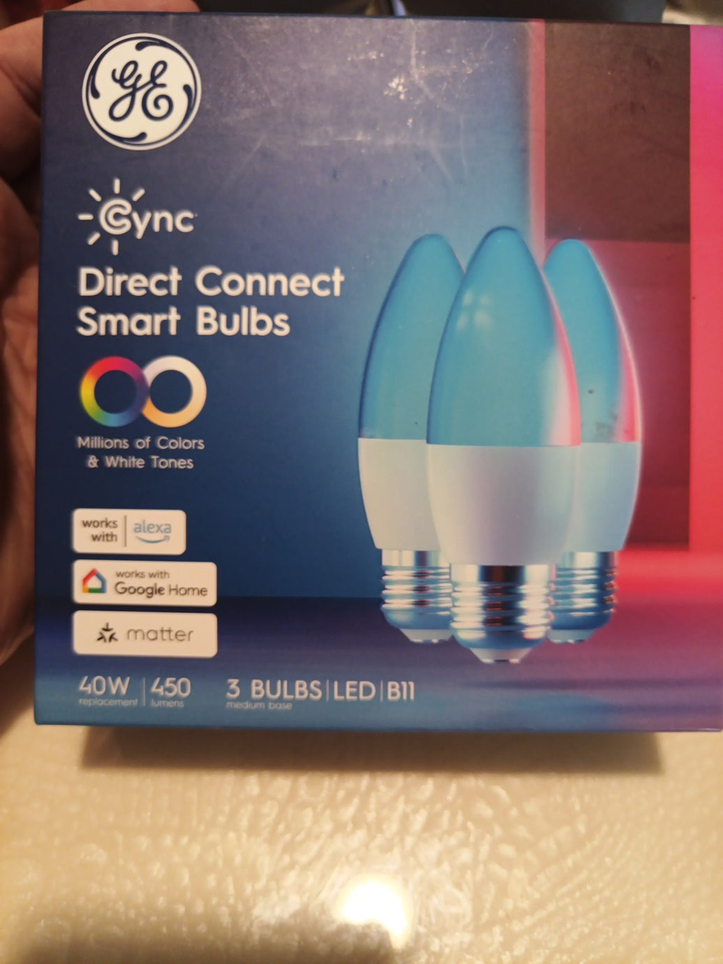 GE Cync Smart LED Light Bulbs Color Changing Decorative Light Bulbs Indoor Wi...0