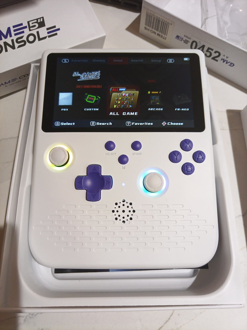 H5 5.0" HD IPS Screen Open Source Linux System Retro Handheld Video Game Console0