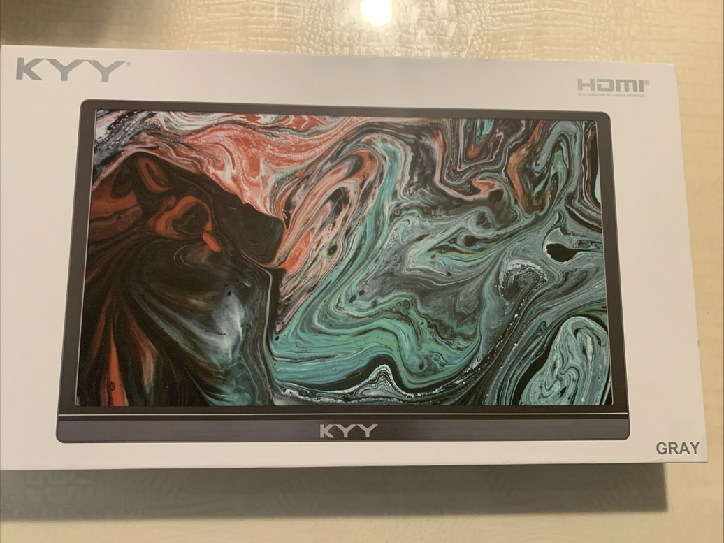 KYY 15.6-inch Type-C FHD 1920 x 1080p Monitor Portable Monitor - Gray0