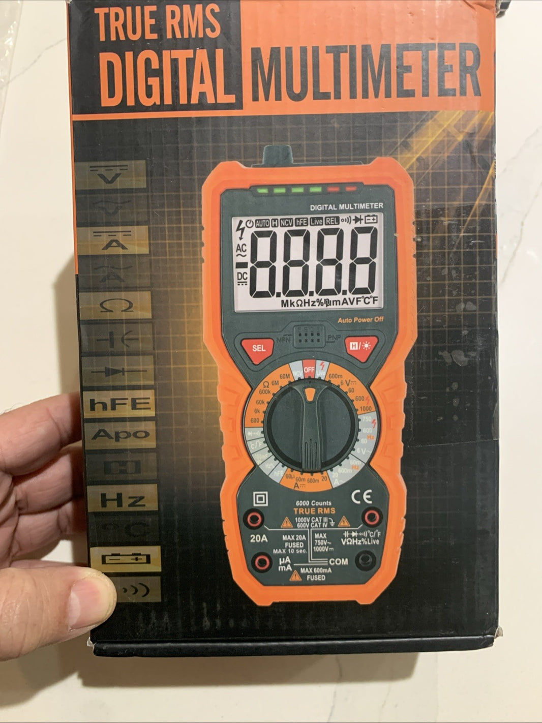 PM18C Digital Multimeter DC AC Voltage Current Tester Manual Range Backlight0