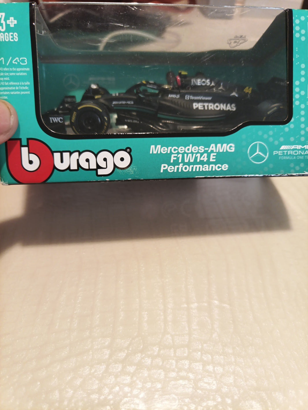 New Bburago 2023 Mercedes AMG F1 W14 E Performance George Russell #44 1:43 Scale0