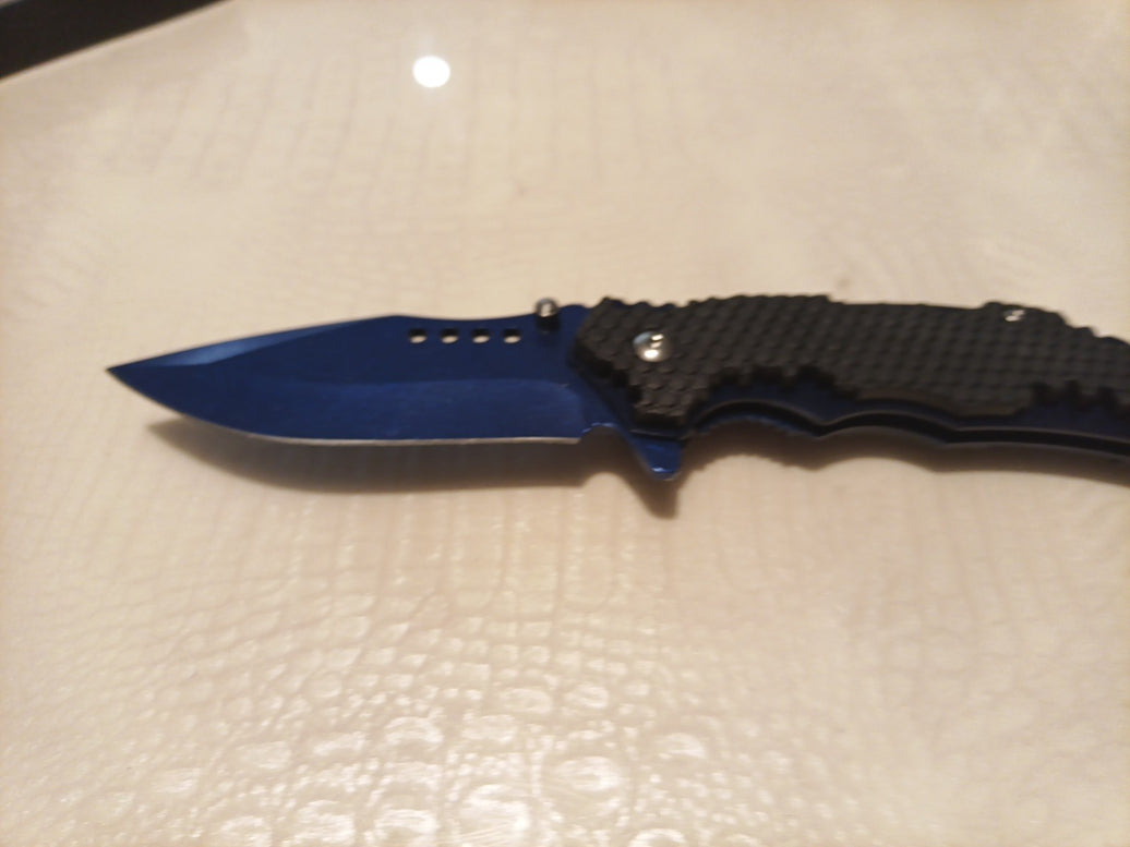 Razor - Assisted Opening Liner Lock Knife' Blue And Black0