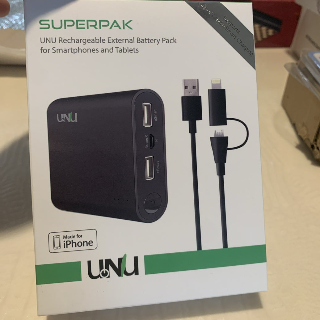 10000mAh Portable Power Bank 2Port Battery Small Size Executive with Charger NEW0
