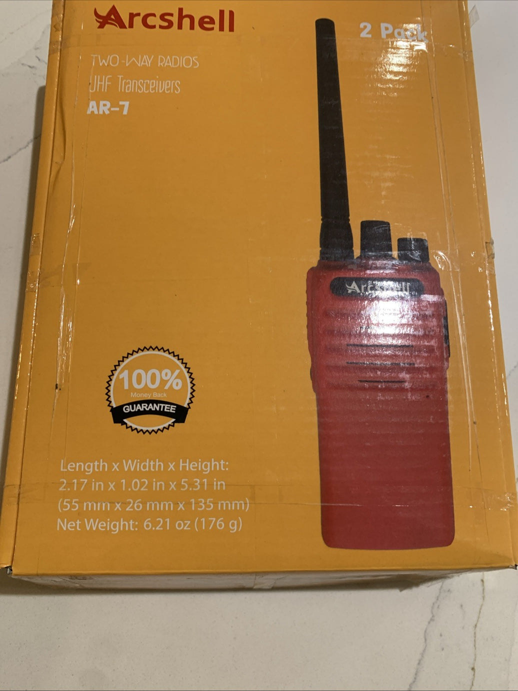 Arcshell AR-5 Black Li-ion Battery UHF Transceivers Two Way Radios 2 Pack0