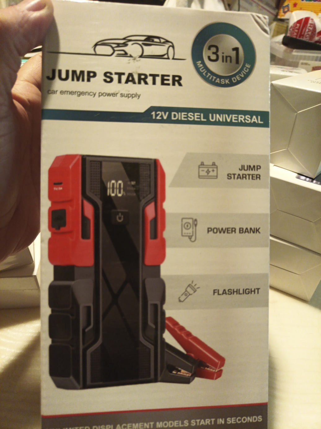 Truck SUV Jump Starter Battery Pack (Gas/Diesel Universal) Emergency Power0
