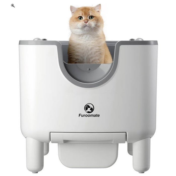 Furoomate Open Self Cleaning Cat Litter Box, Smart Automatic, New Open Box0