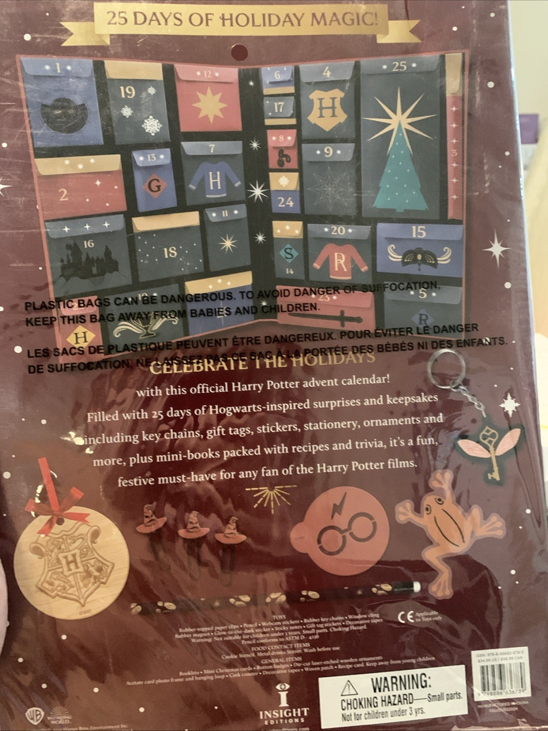 New! Harry Potter Official Advent Calendar Hogwarts Seasonal Surprises: 25 Days1