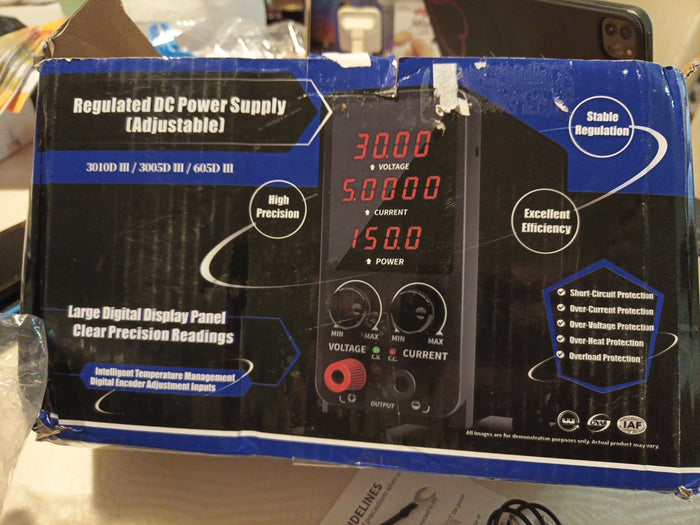 WEP 3005D-III DC Variable Power Supply 30.00V 5.0000A High Precision Bench Lab0