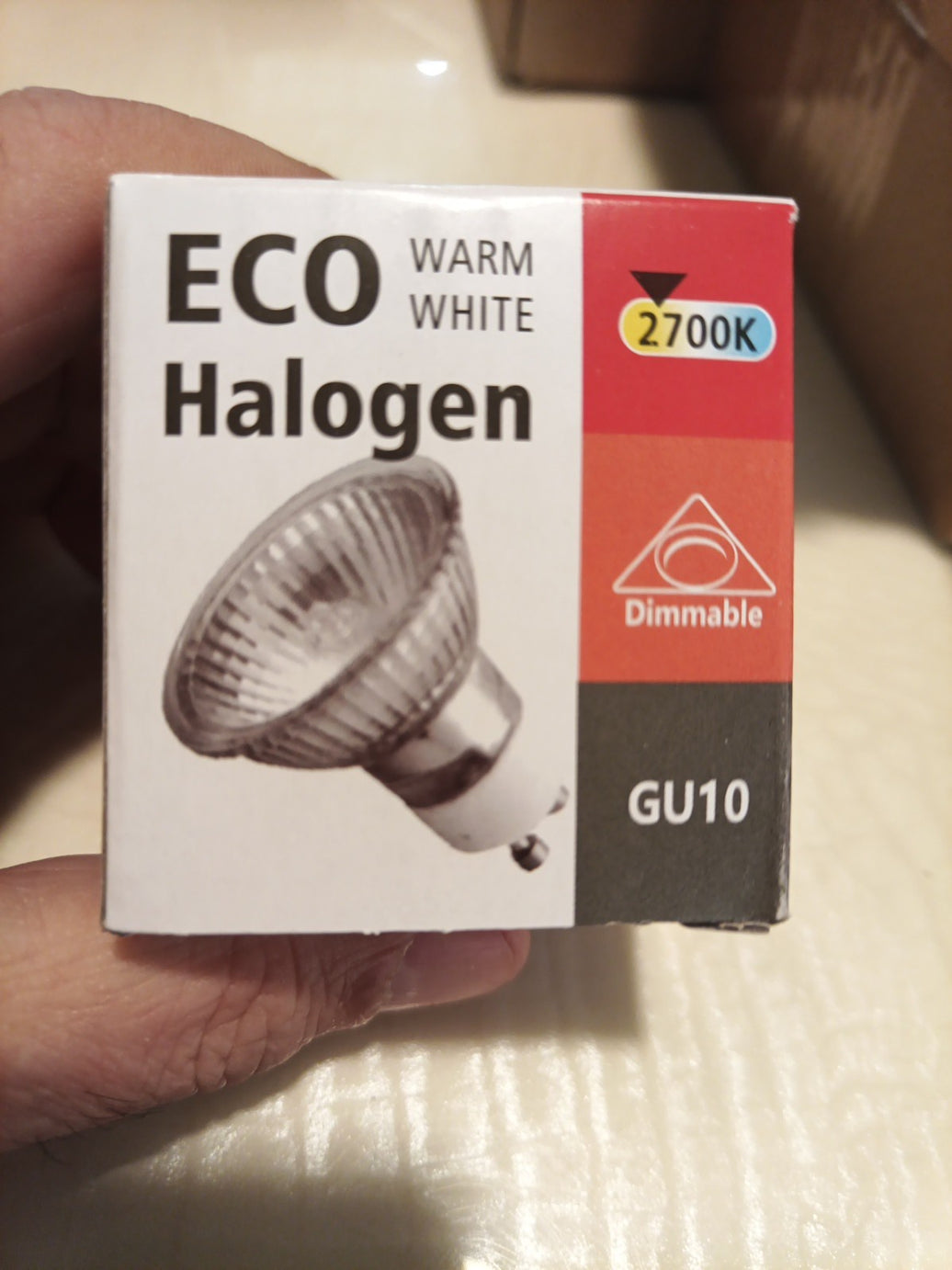 6-pack Eco Light Bulb Warm White GU10 50w 2700k Dimmable0