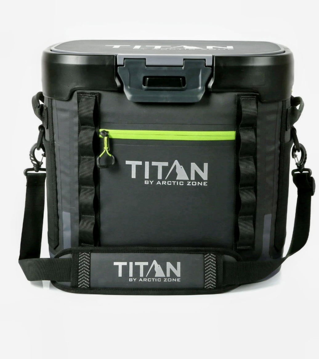 36 Can Capacity Waterproof and Leak Proof Welded Thermocooler Black/Green0