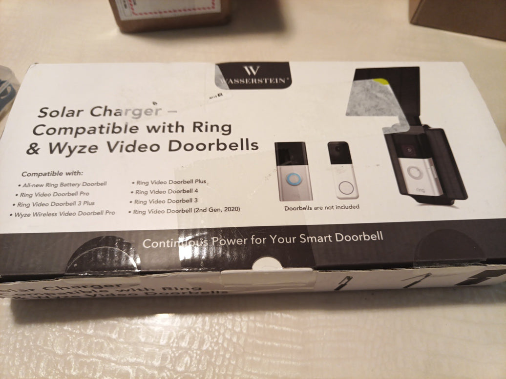 Wasserstein 2.5W Solar Charger for Ring Battery Doorbell Pro, Plus & Wyze Pro0