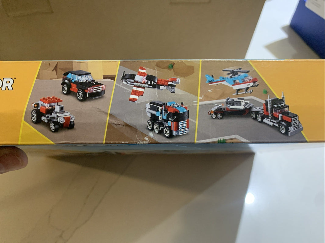 lego creator 3 in 1 Flatbed Truck With Helicopter - New In Box1