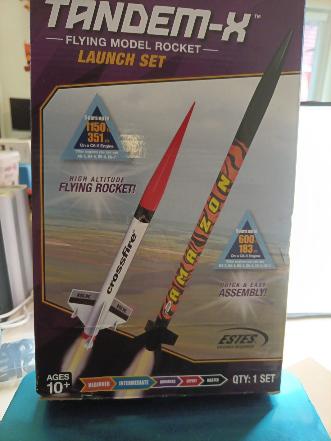ESTES TANDEM-X FLYING MODEL ROCKET KIT #14690