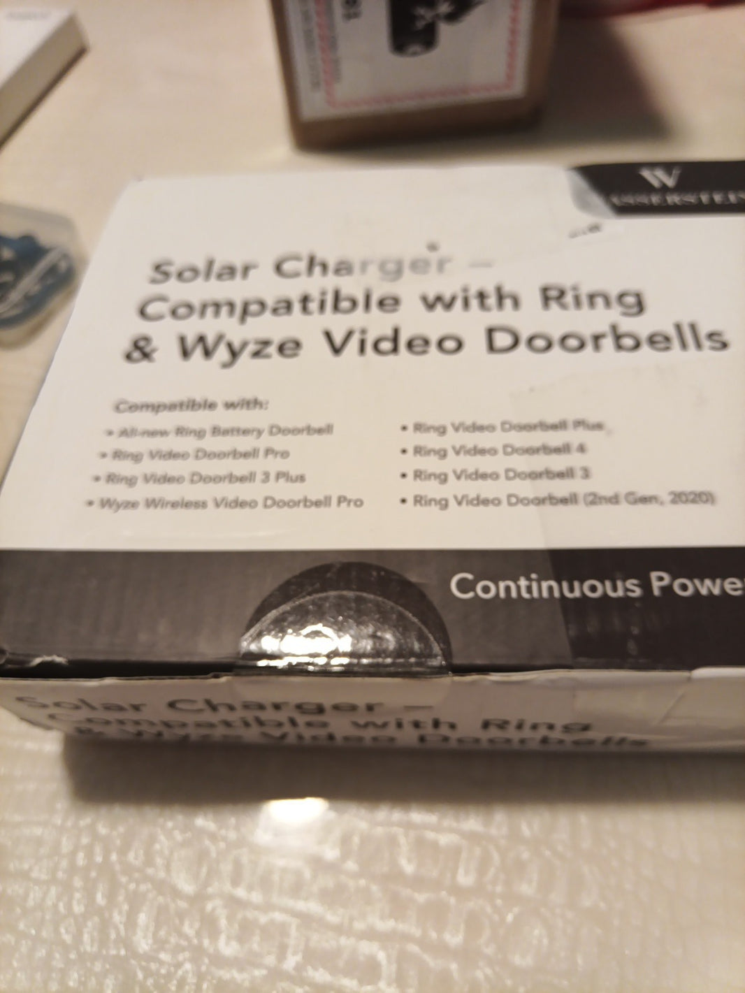 Wasserstein 2.5W Solar Charger for Ring Battery Doorbell Pro, Plus & Wyze Pro1