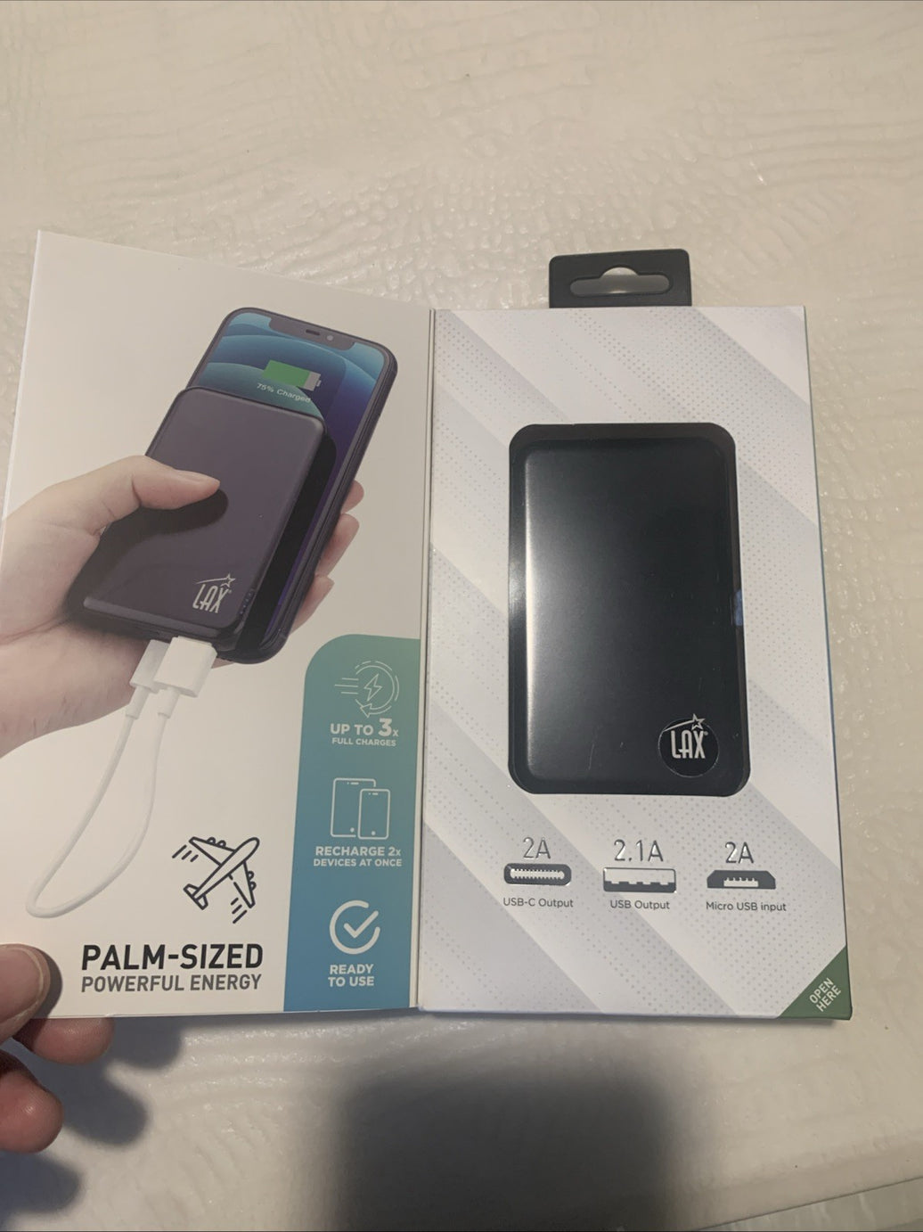 LAX 7200 mAh Black Mini Power Bank0