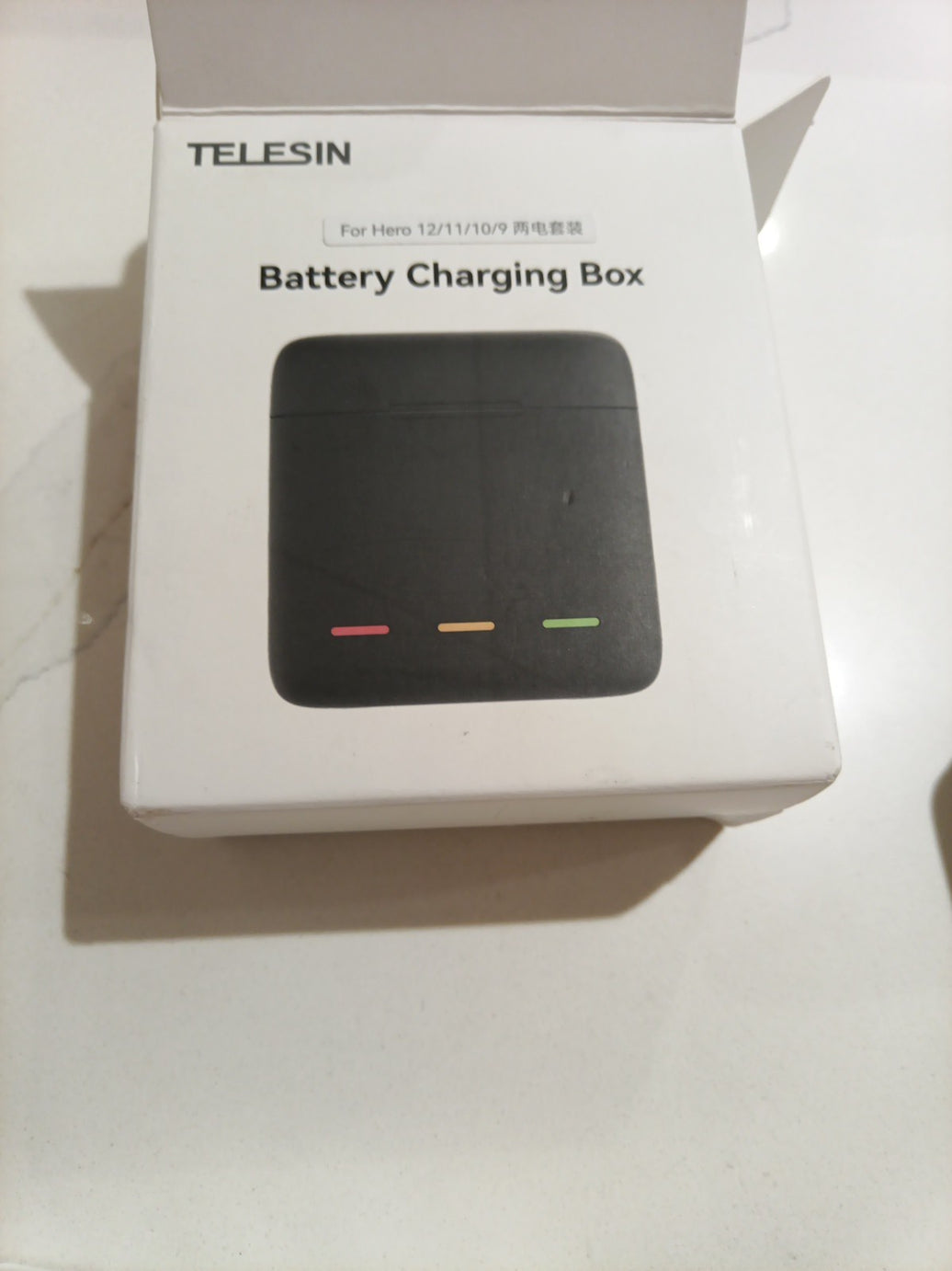 Telesin 3 Slot Per GoPro for Hero 9/10/11/12 Battery Charging Box W/2 Batteries 0