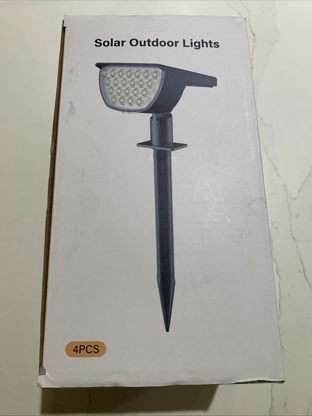 Solar Lights Outdoor Waterproof IP65, 76 LED 3 Lighting 4 Pack, Cool White 0