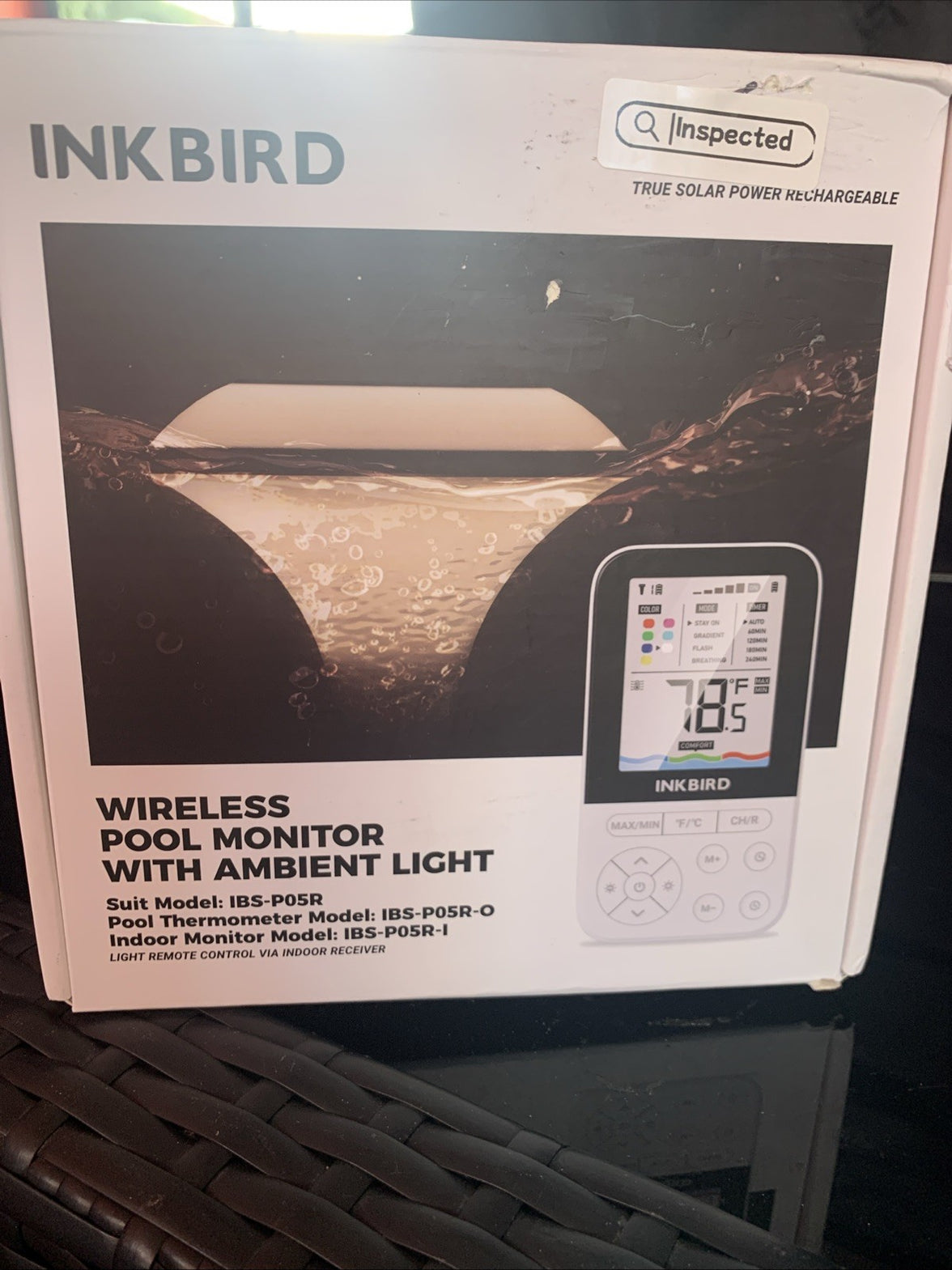 Inkbird Pool Thermometer Set Solar Powered - Ambient Light And Remote Monitoring0