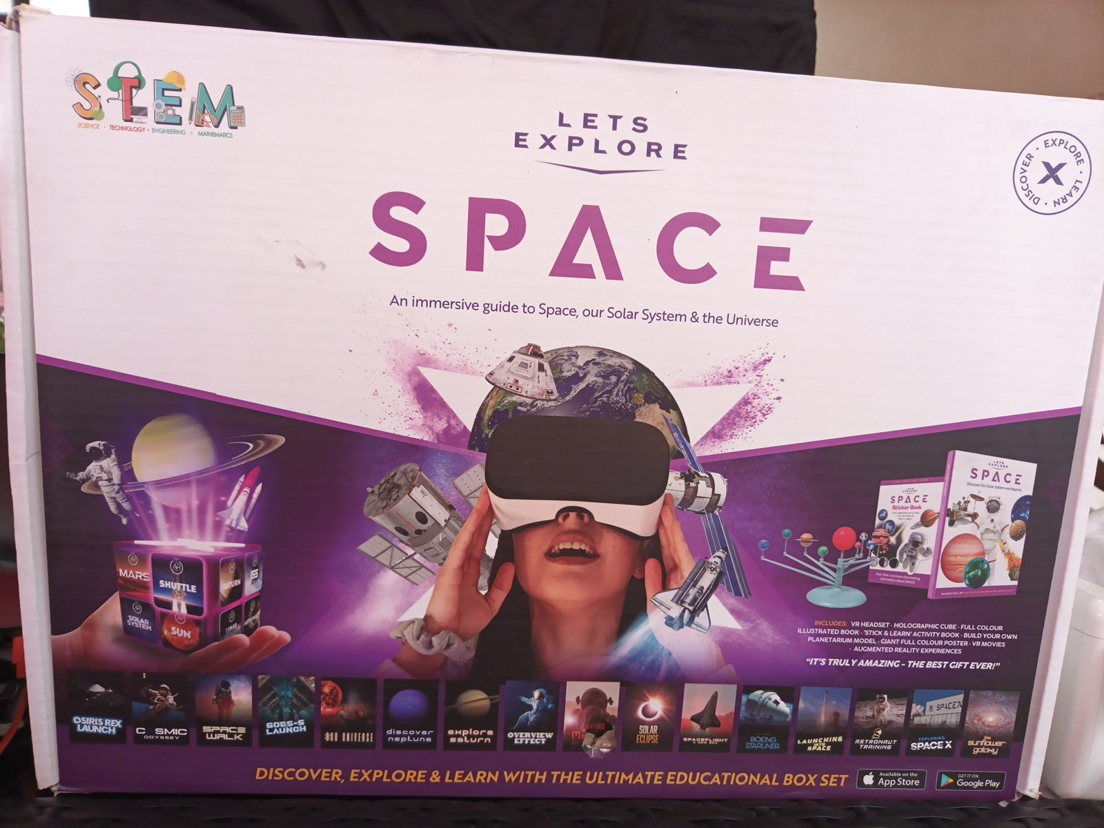 Let's Explore VR Headset Space Edition for Kids - STEM Gift Box Brand0