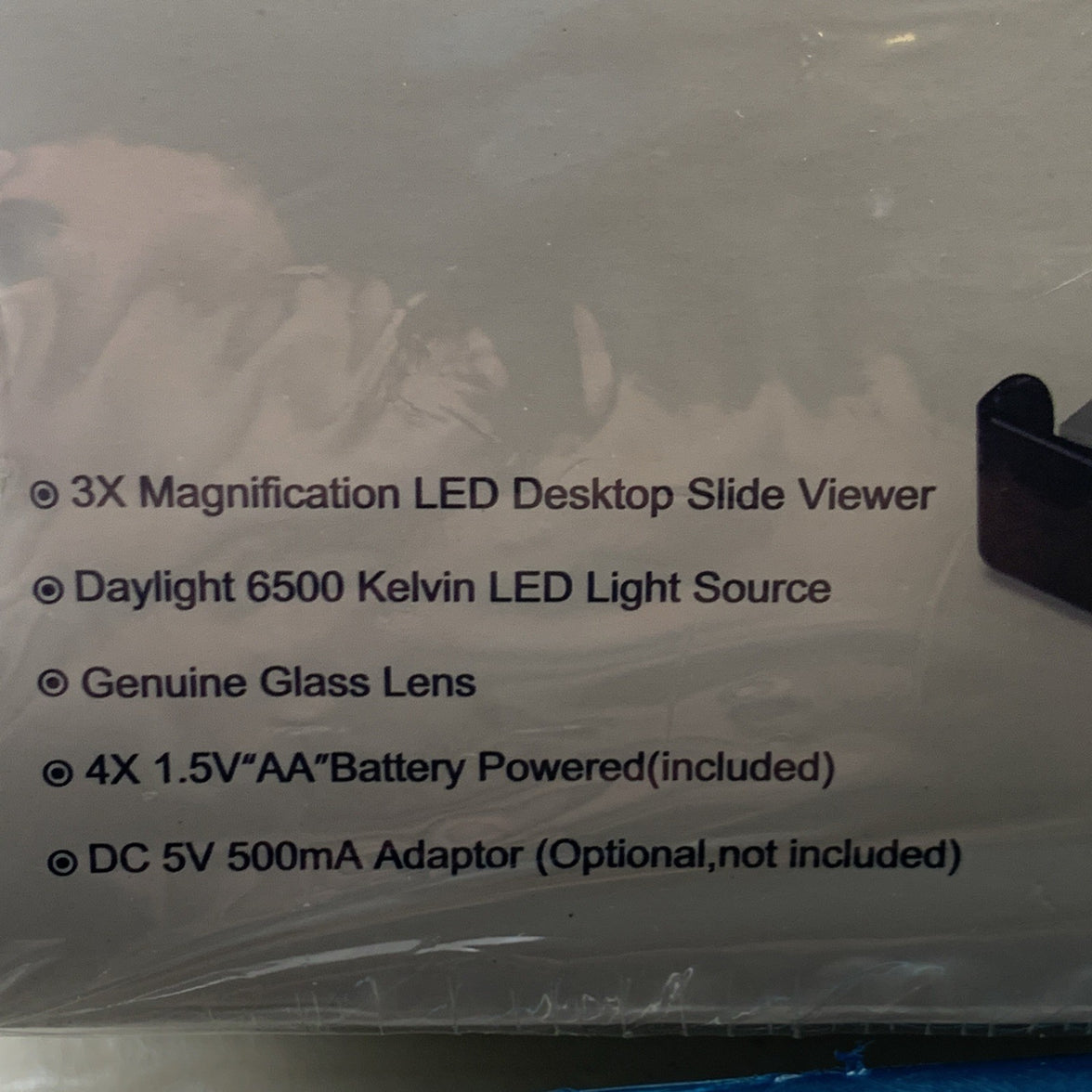 Rybozen 35mm Slide Viewer LED Daylight 3X Magnification AA Battery Powered Desk 4