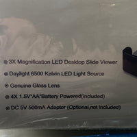 Rybozen 35mm Slide Viewer LED Daylight 3X Magnification AA Battery Powered Desk 4