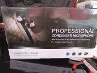 Professional Condenser Microphone & Stand Legendary Vocal Sing Live Sound Card0